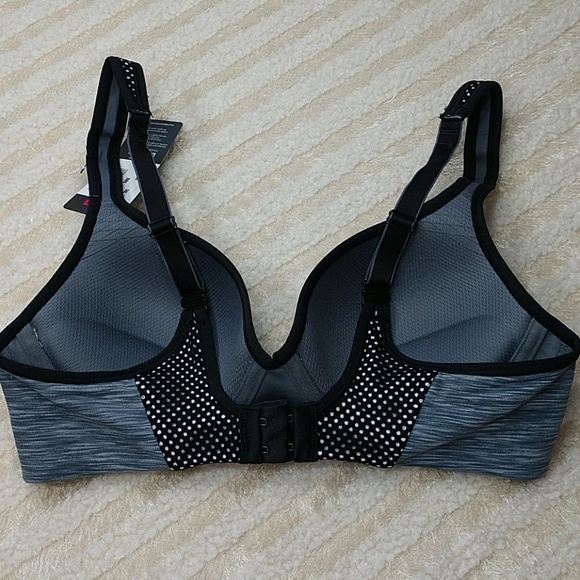 Maidenform Sport Bra Heather Black dot DM7990 34C - Picture 3 of 8